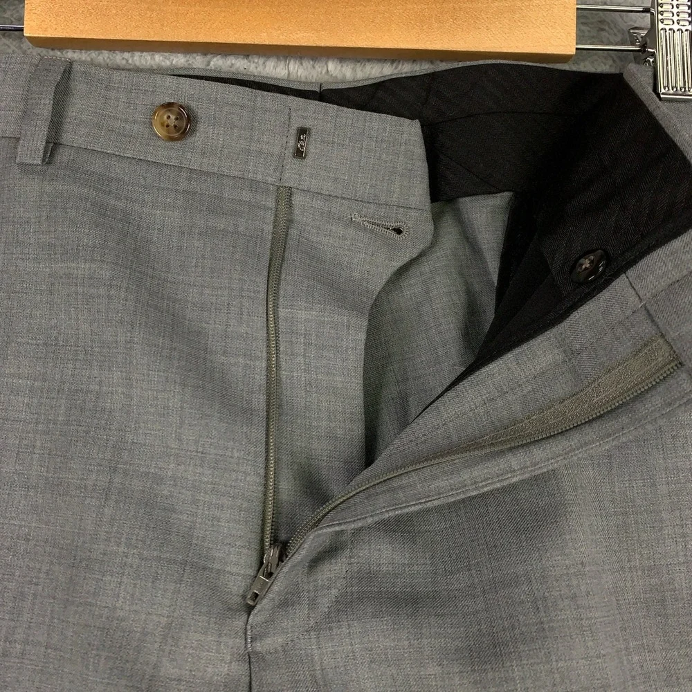 Ralph Lauren Slim Fit 2 Piece Suit 46R Grey Wool 2 Button Blazer Pants 40x31